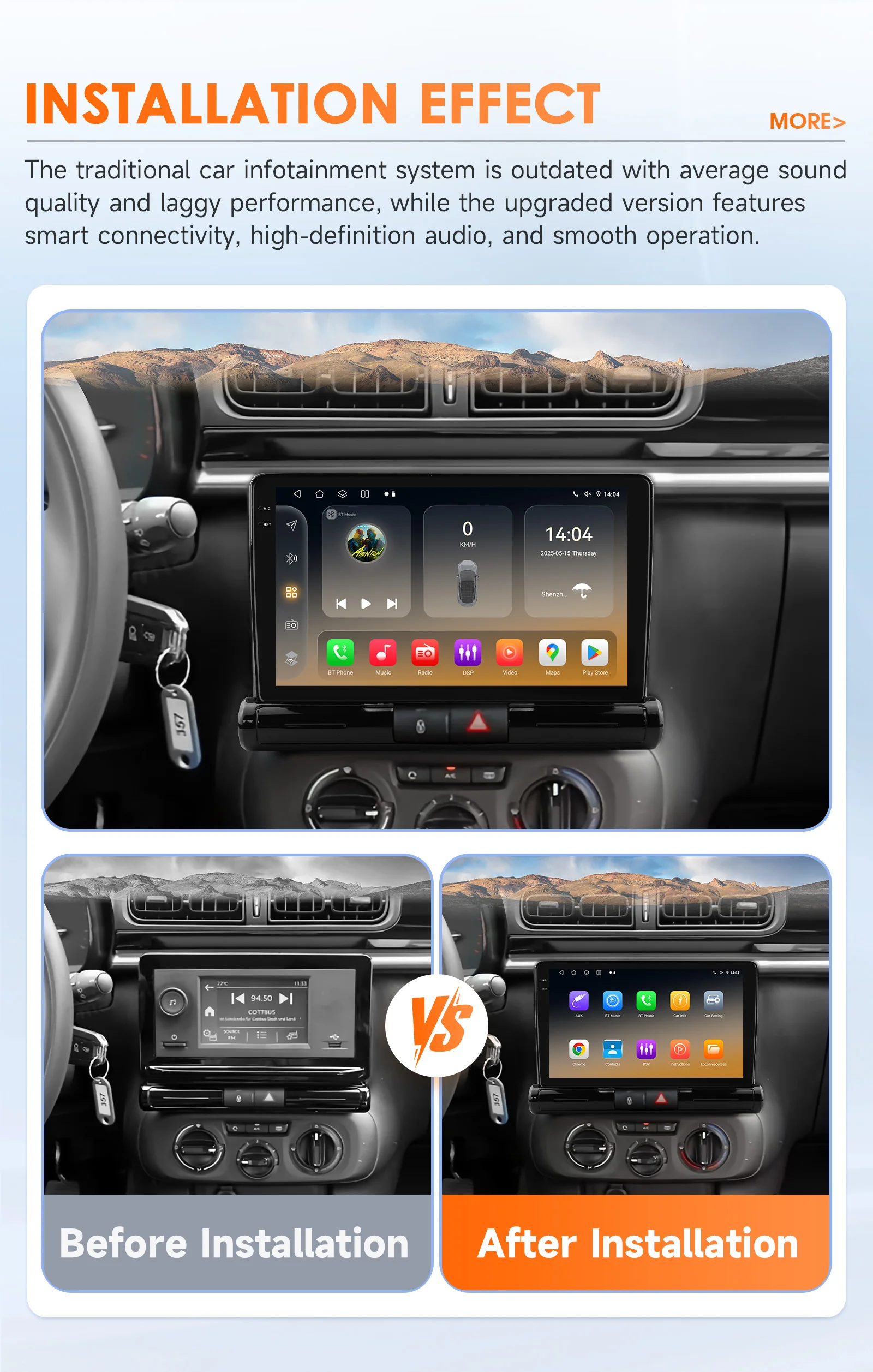 Radio multimedia Hizpo CarPlay GPS 4G – Citroën C3/C4 Aircross - imagen 5