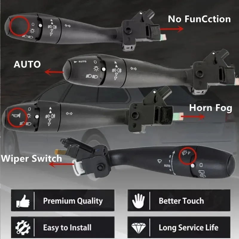 Interruptor de señal de giro compatible con Peugeot y Citroen