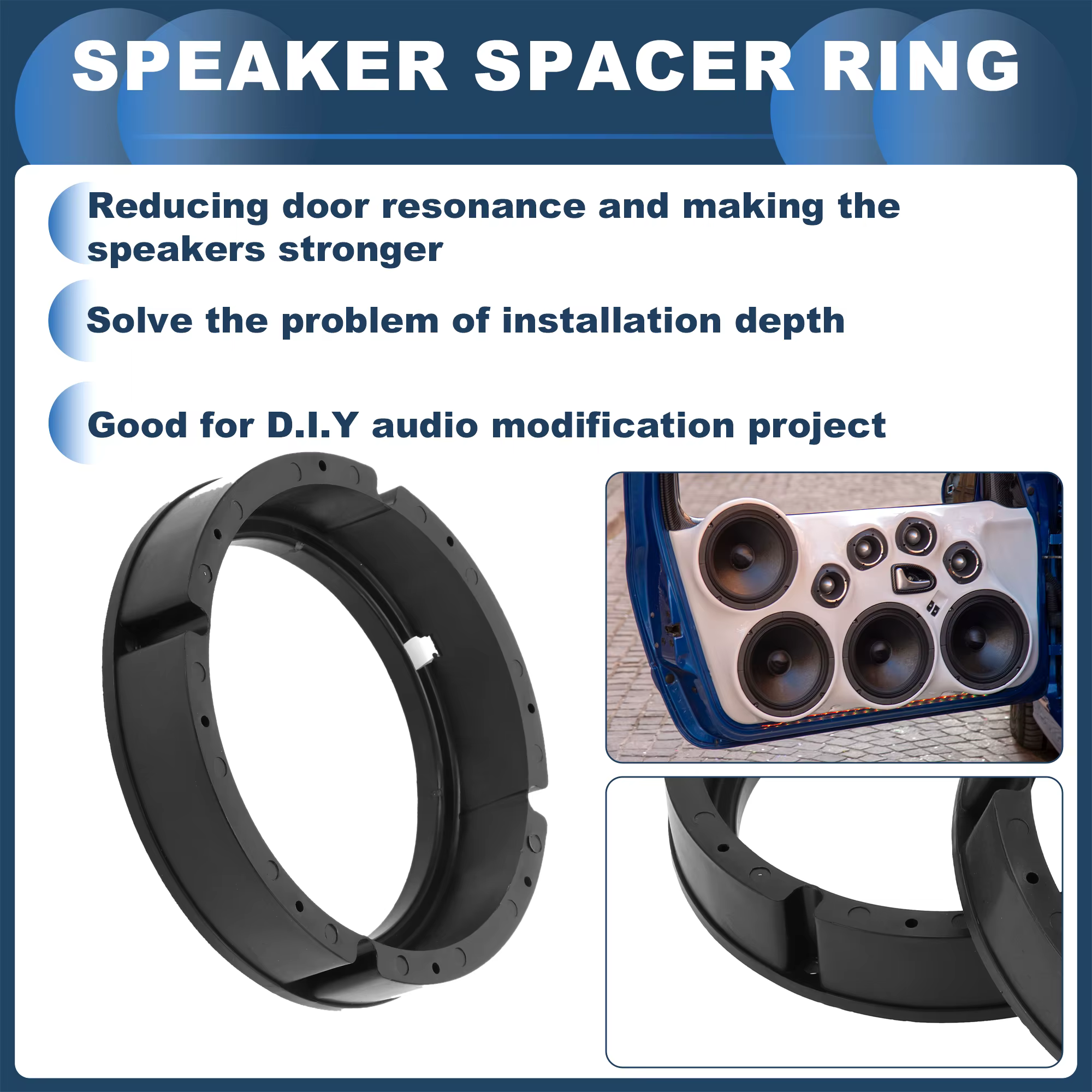 Aros espaciadores tweeter Autohaux adaptador altavoces VW Golf MK4 - imagen 2