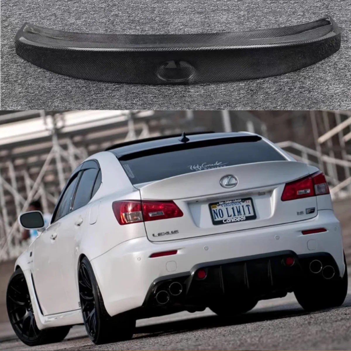 IS350 alerón trasero de coche labio del maletero para LEXUS IS250 IS350 ISF 2006-2011 alerón trasero del maletero del labio del coche alerón trasero