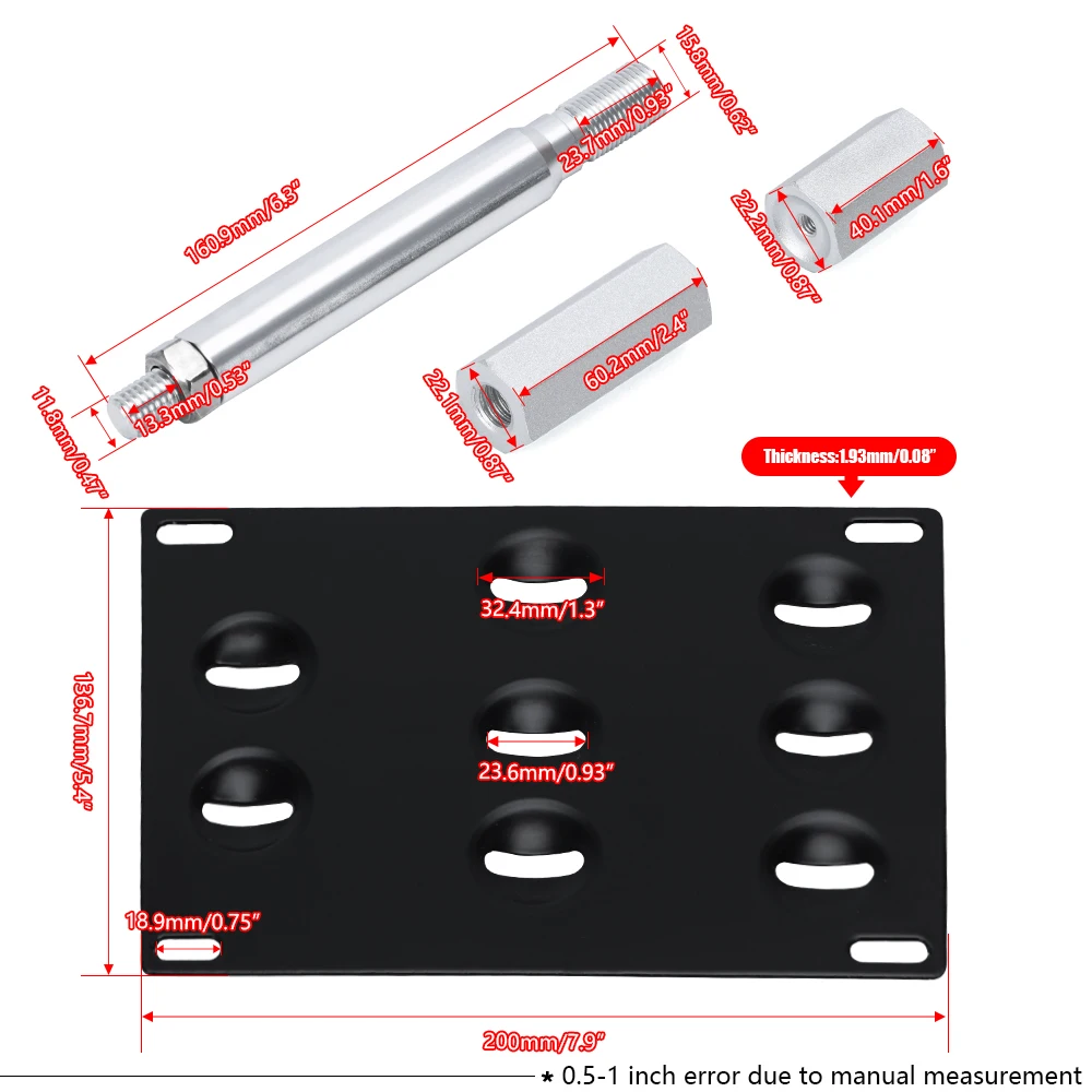 Soporte delantero de matrícula para gancho de remolque - imagen 3
