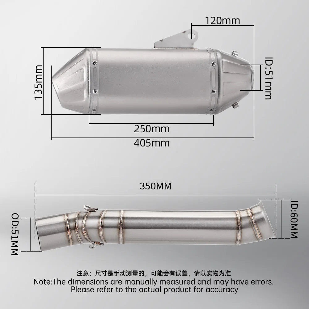 Escape antideslizante con tubo de enlace medio para 800 MT 2021-2024 - imagen 5