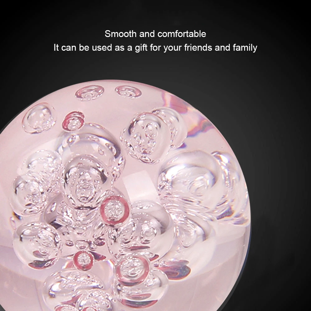Pomo de cambio de cristal transparente con burbujas universal - imagen 5