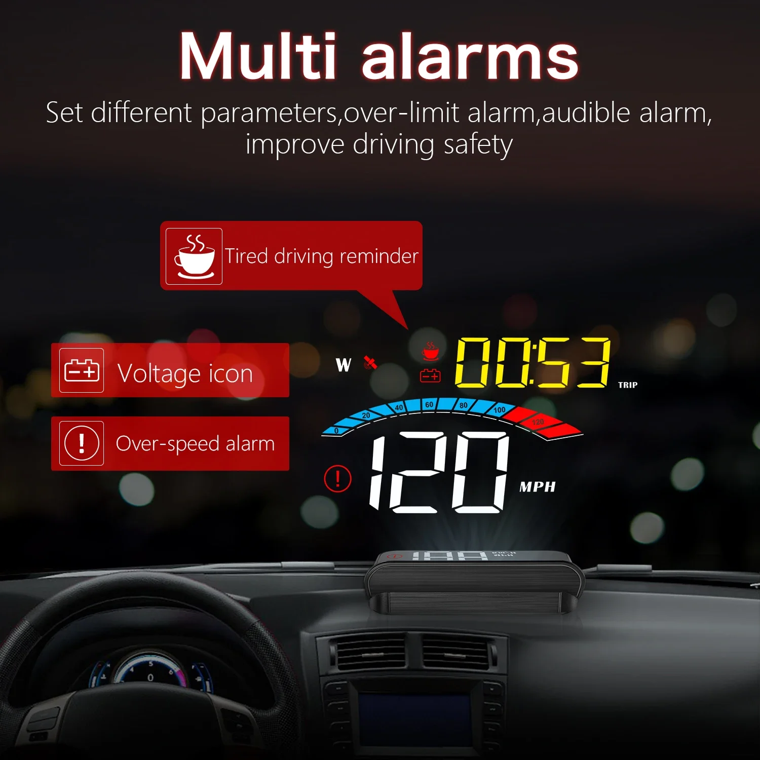 Head-Up Display para parabrisas con GPS y velocímetro - imagen 5