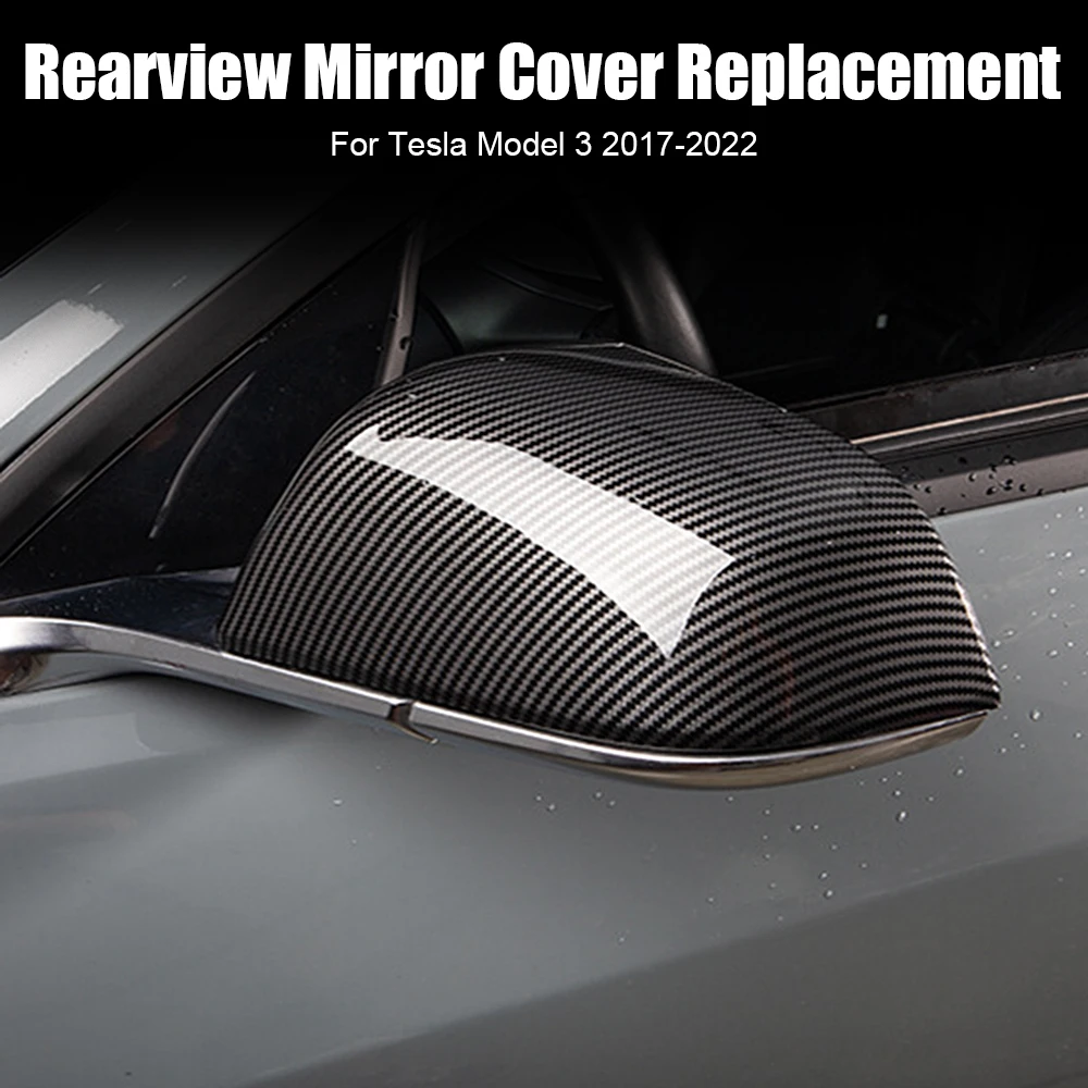 Cubierta espejo retrovisor fibra de carbono Tesla Model 3 2017-2022