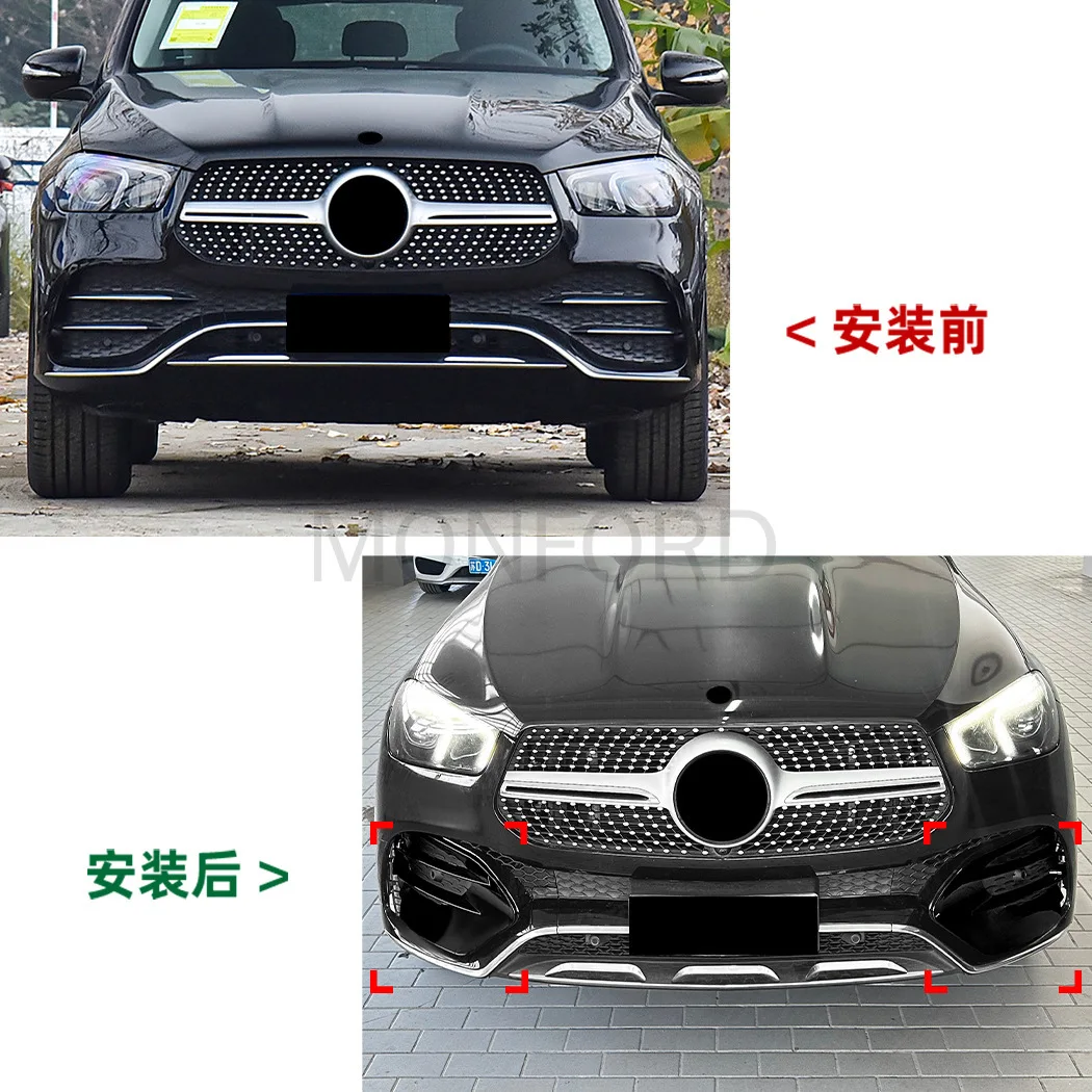Protector parrilla ABS brillante Mercedes GLE W167 AMG Line 2019-2023 - imagen 4