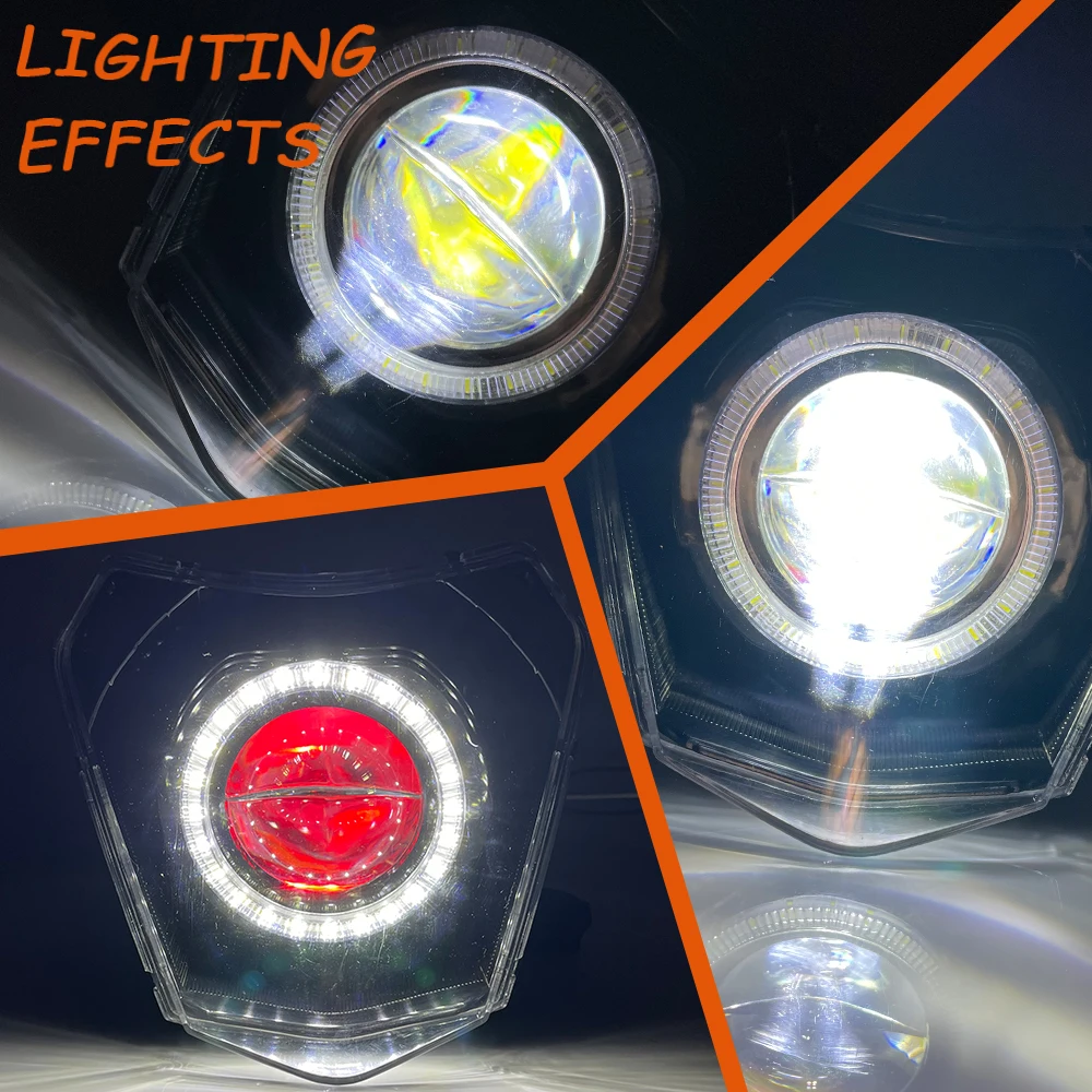 Placa soporte LED faro redondo para KTM EXC SXF – Motocross y Enduro - imagen 2