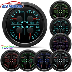 Indicador multifunción 4 en 1 para coche y barco, 85 mm, 12 V