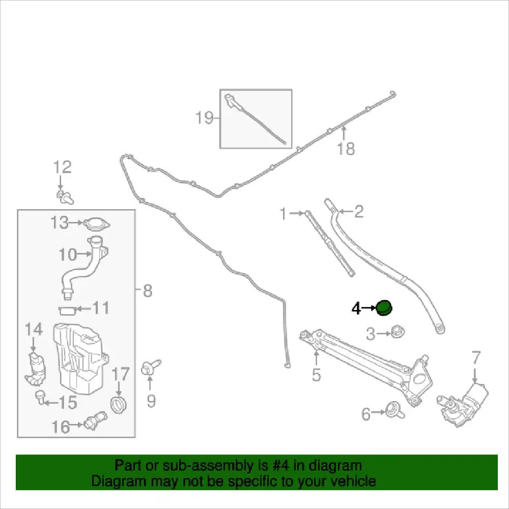 Tapa Brazo Limpiaparabrisas Ford Focus MK2 (2004-2011) - imagen 5