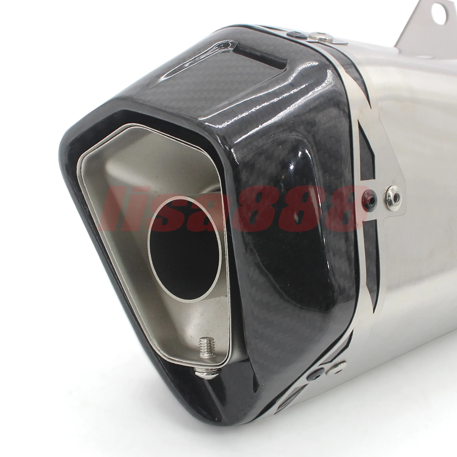 Silenciador de escape universal 51 mm para moto con DB Killer - imagen 4