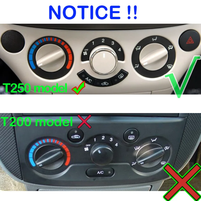 Perillas climatizador Suzuki Swift, Chevrolet T250, Ravon Nexia R3 - imagen 2