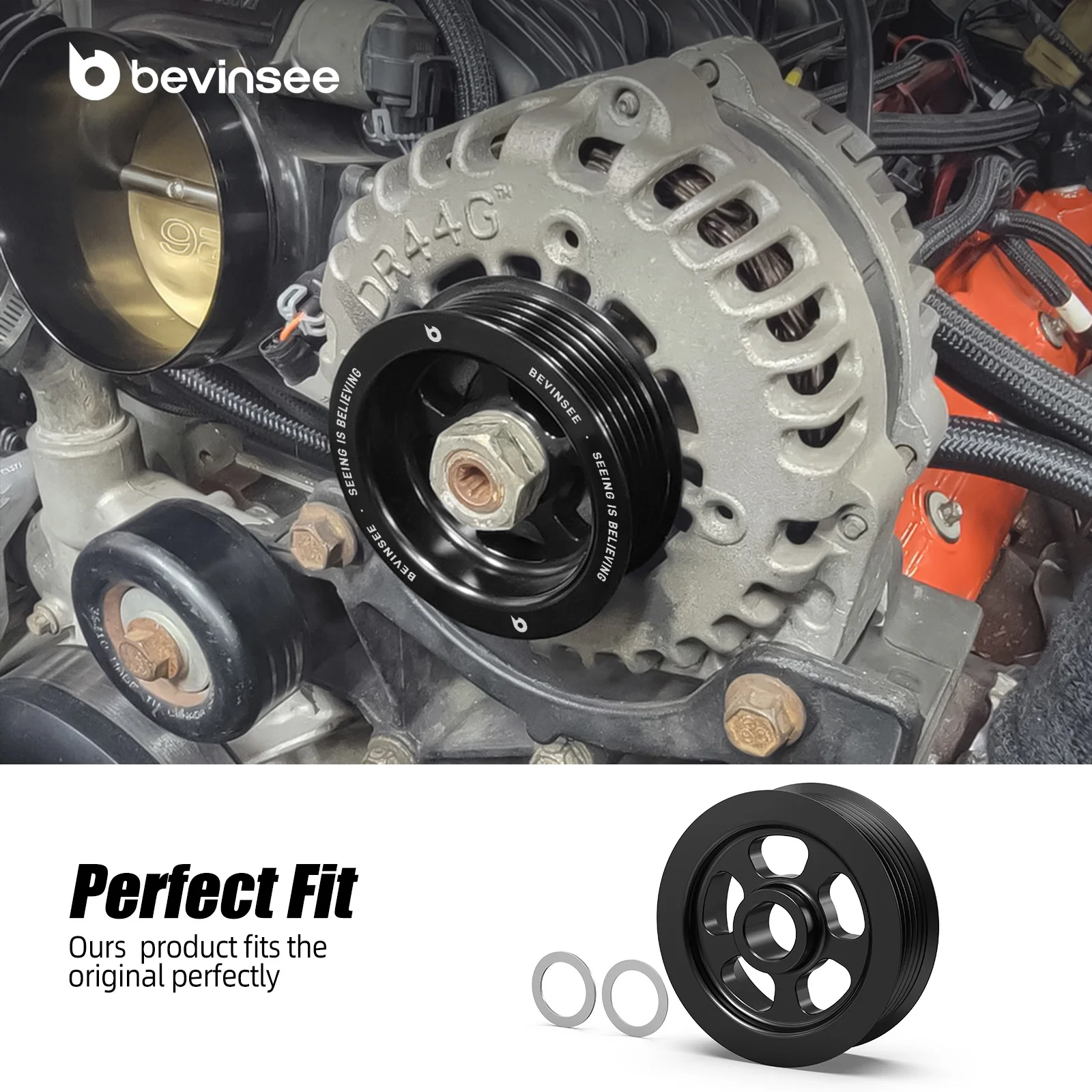 Chevy Polea sobremarcha alternador LS 6 costillas F-Body GTO V8 - imagen 3