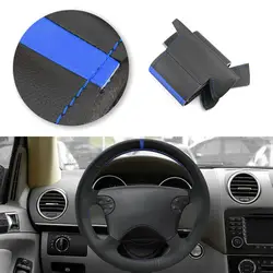 Para Mercedes Benz Clase E W210 Clase CLK W208 C208 Clase G W463 1999-2003 Interior del coche Funda de cuero de microfibra para volante