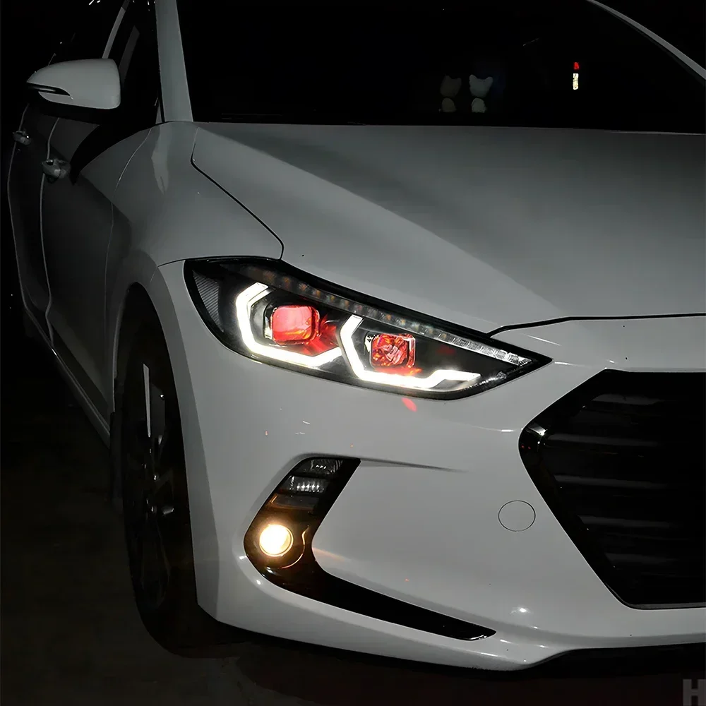 Faros delanteros LED Hyundai Elantra 2016-2020, estilo BMW
