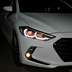 Faros delanteros LED Hyundai Elantra 2016-2020, estilo BMW
