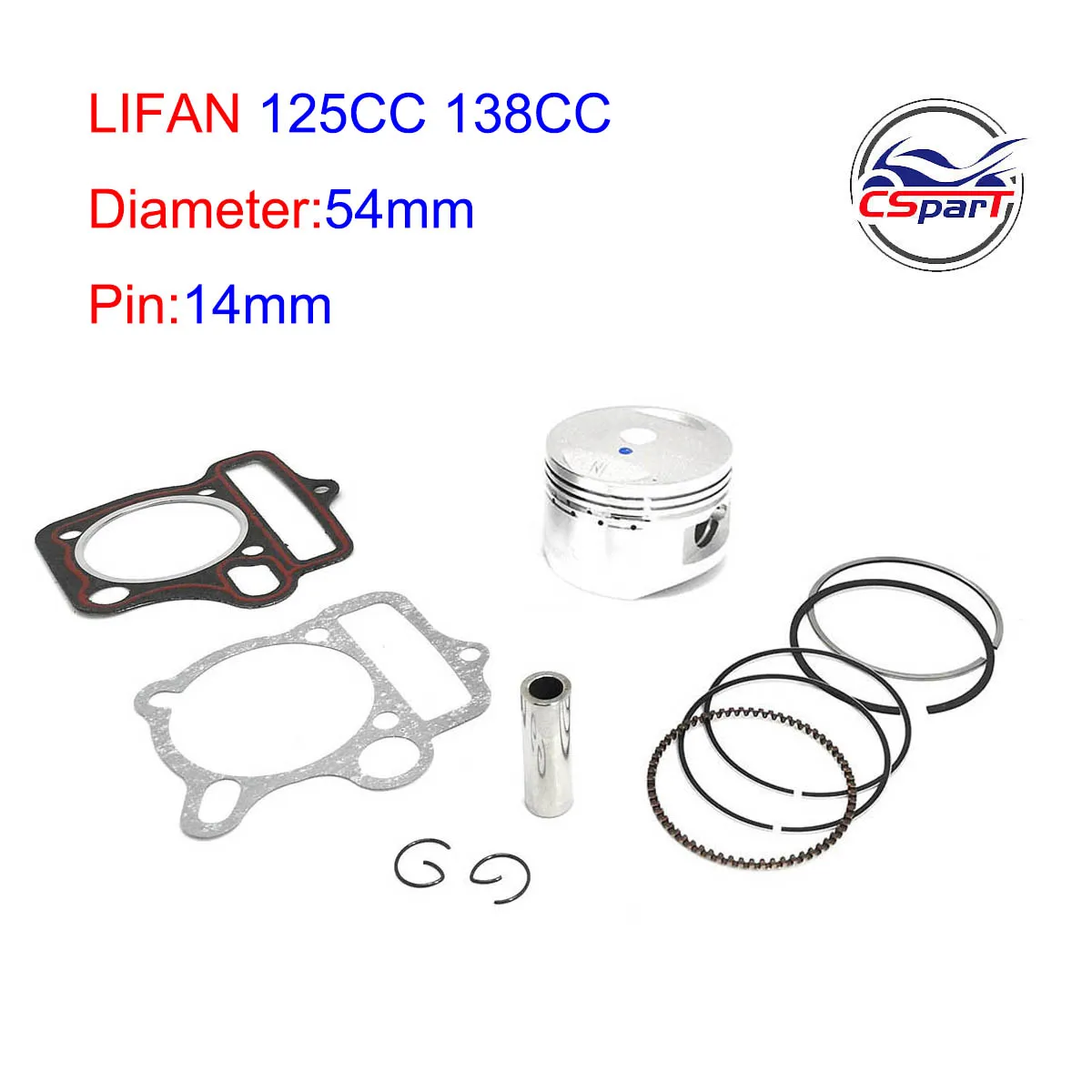 Kit anillos de pistón 54mm dirt bikes Lifan ZongShen 125-138cc - imagen 4