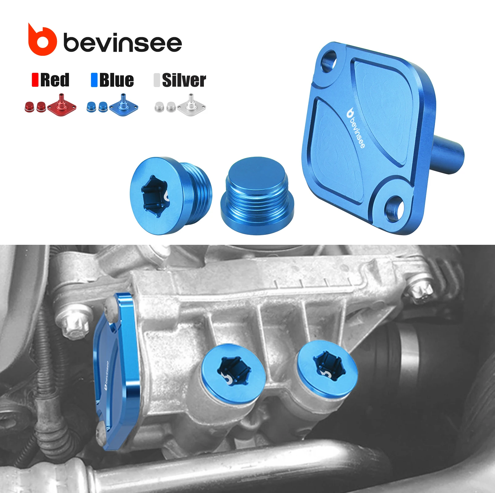 Tapa carcasa termostato aceite BEVINSEE BMW E90 E92 E60 F10 M3
