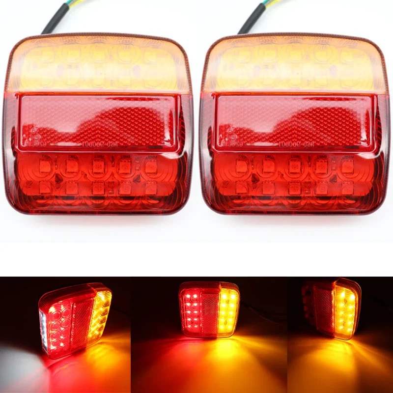 Pareja de pilotos traseros LED 12 V para remolque con freno