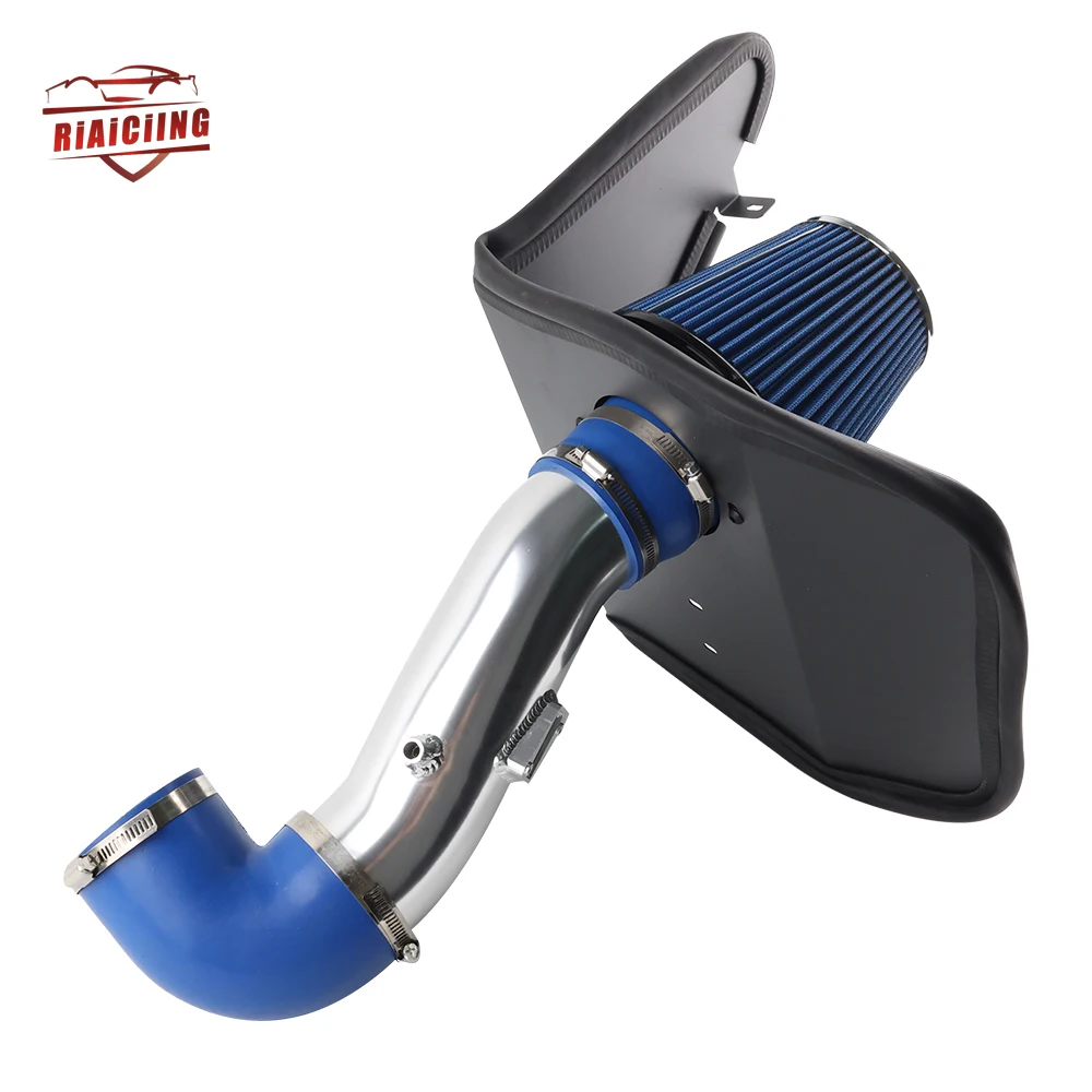 Para 12-15 Camaro 3.6L V6 Kit de inducción de entrada de aire frío con escudo térmico + rendimiento de filtro compatible con transmisión automática Manual - imagen 2