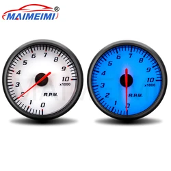 Tacómetro digital de 60 mm, 0-10.000 rpm, 12 V y luz azul