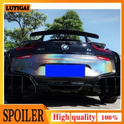 Para BMW I8 Spoiler 2014 a 2019, fibra de carbono de alta calidad, alerón trasero para maletero, Kit de cuerpo de ala, accesorios