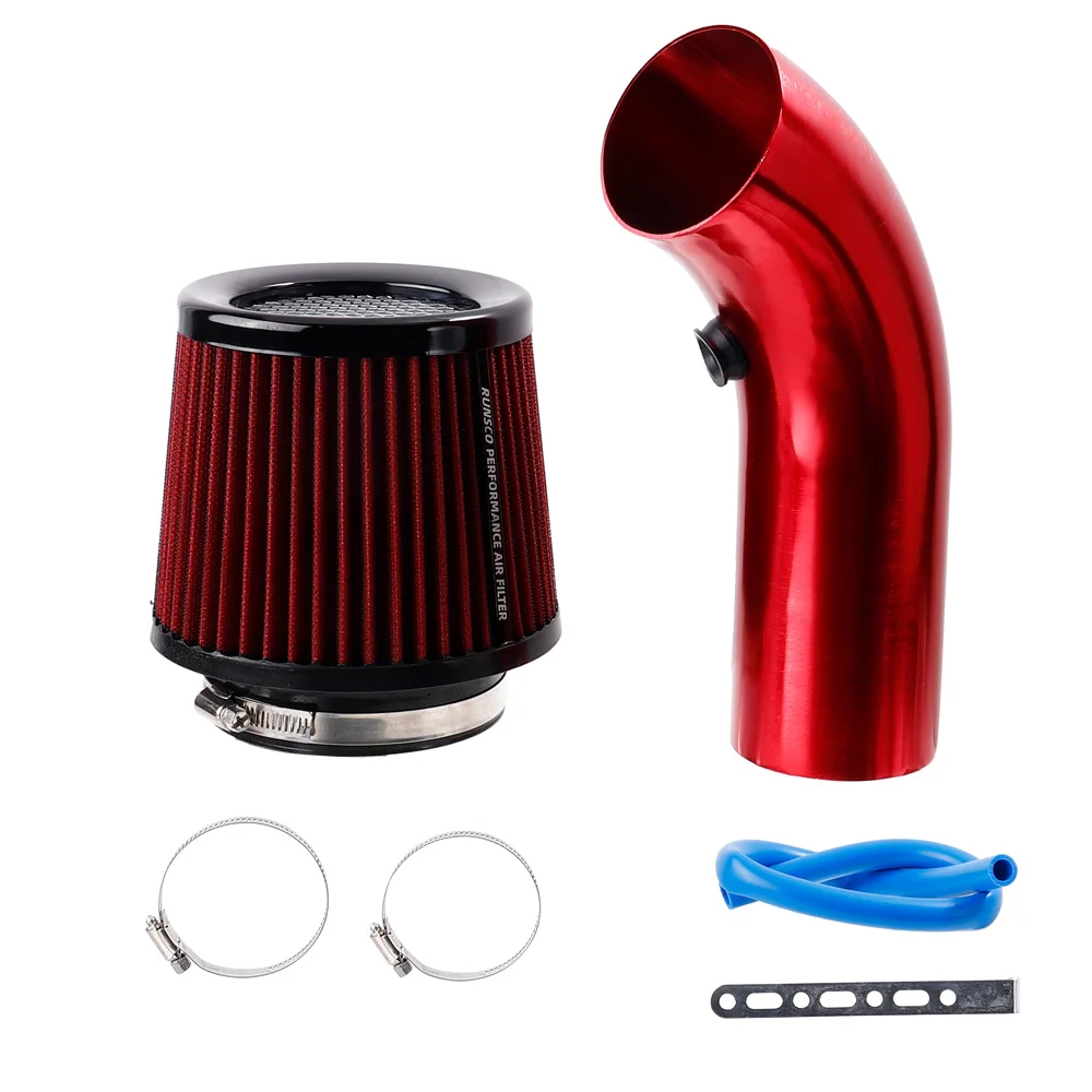 Filtro de aire de cabeza de seta reacondicionado para coche, Kit de tubo de admisión de alto flujo, aire frío, aluminio, 76mm/3 pulgadas, Invierno - imagen 2