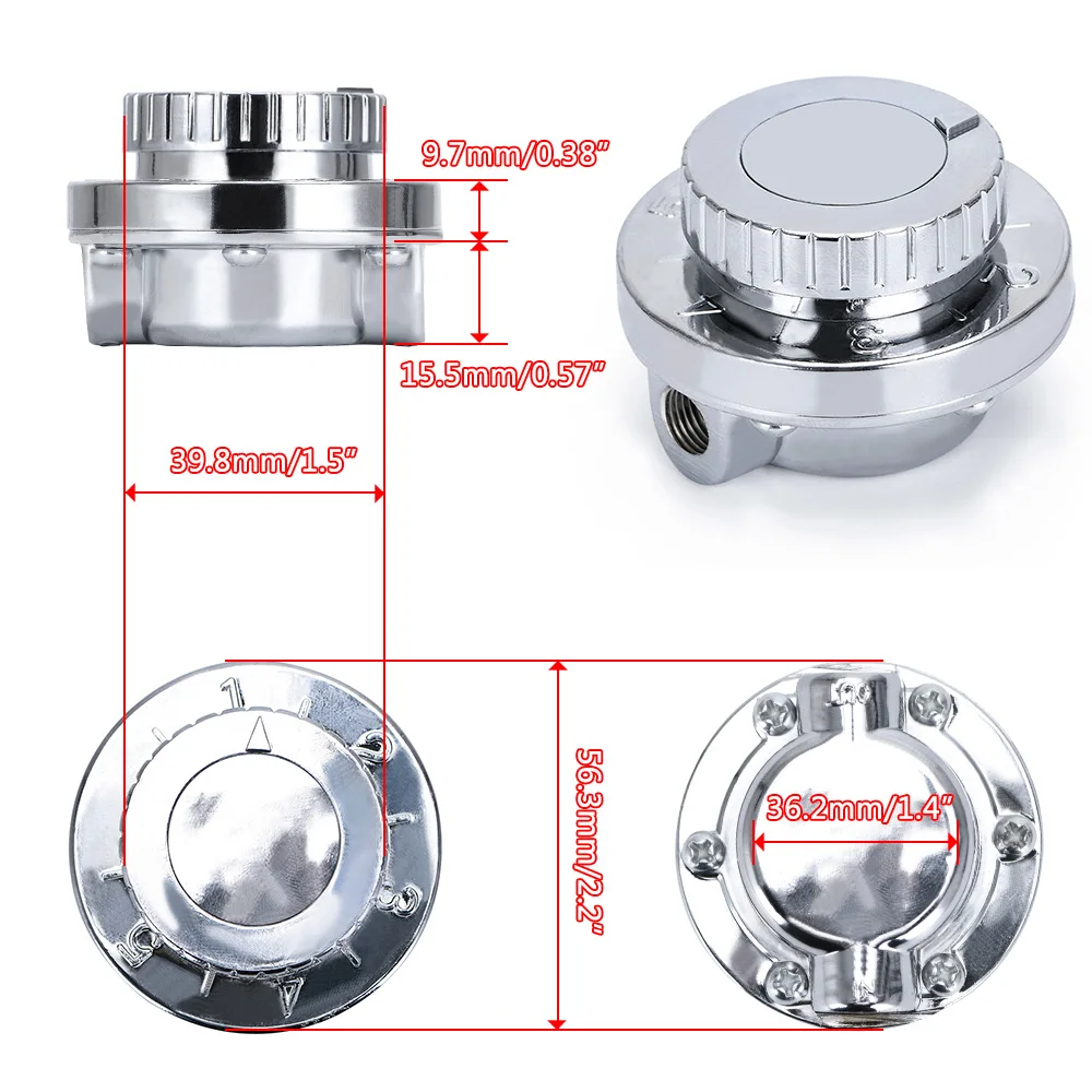 Regulador de presión de gasolina PQY 1,5-5 PSI para carburador - imagen 3