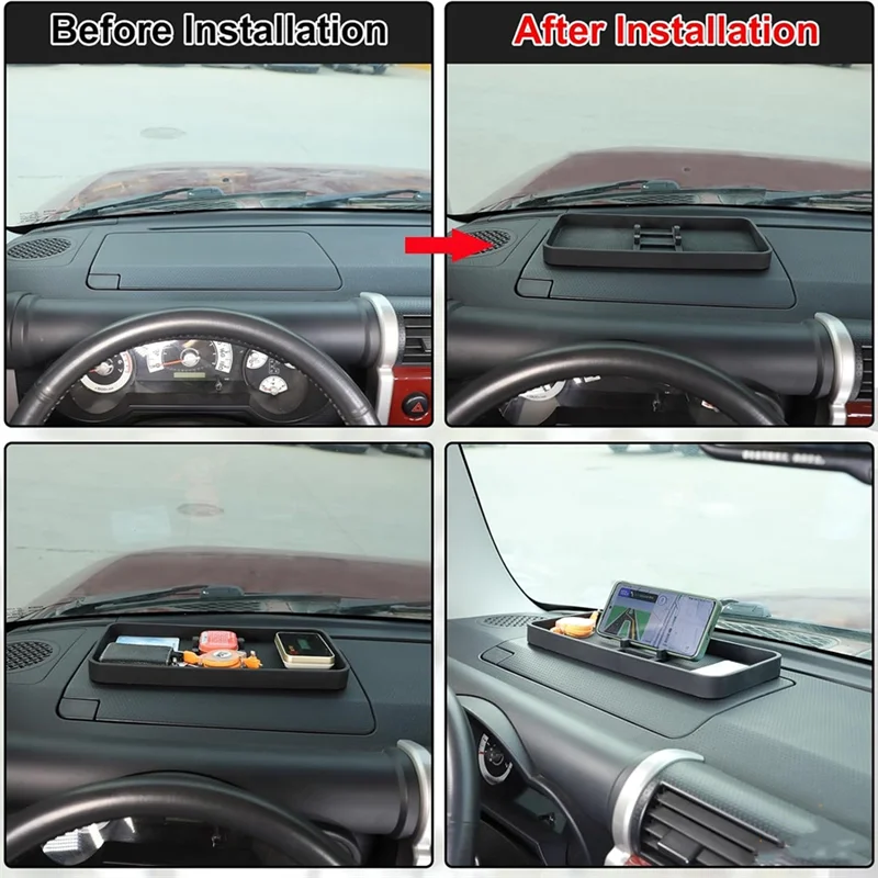 Consola central universal para coche con bandeja y soporte para móvil - imagen 2
