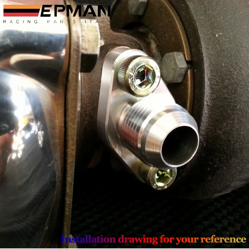 Brida retorno aceite turbo EP-TF008 – GT28 GT30 GT35 Billet 10AN - imagen 4