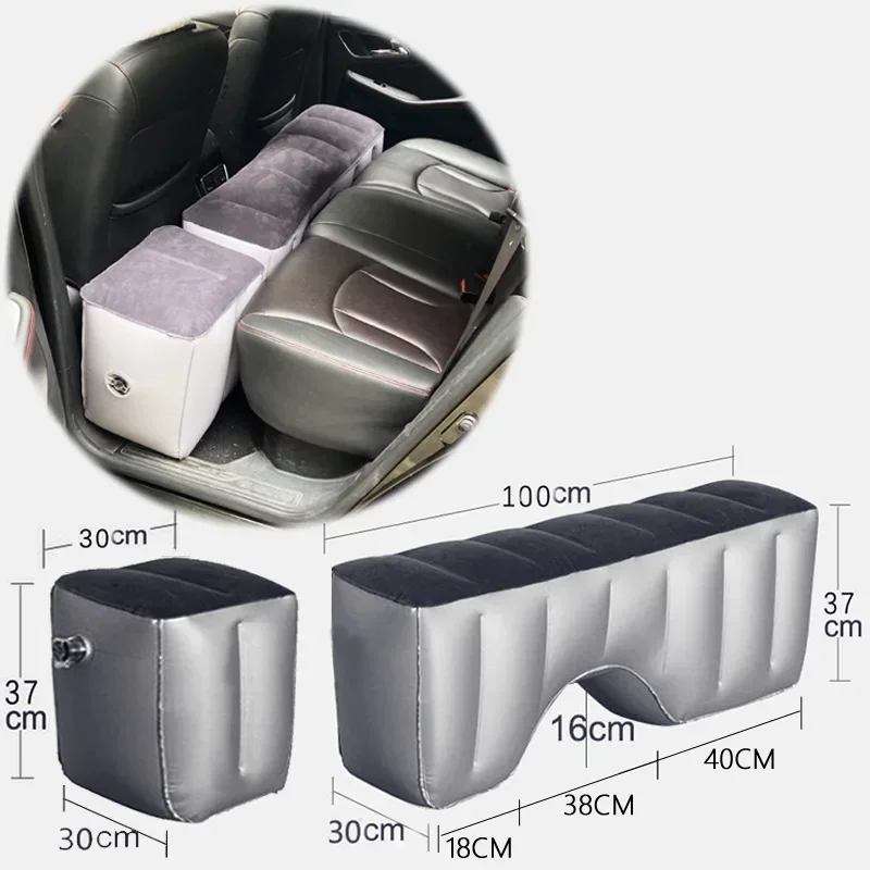 Colchón inflable viaje coche – Cama asiento trasero adulto – Autoinflable - imagen 2
