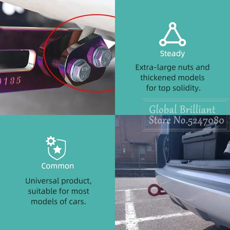 Gancho de remolque Universal de aleación de aluminio resistente para Honda Civic Fit Jazz Gk5 - imagen 5