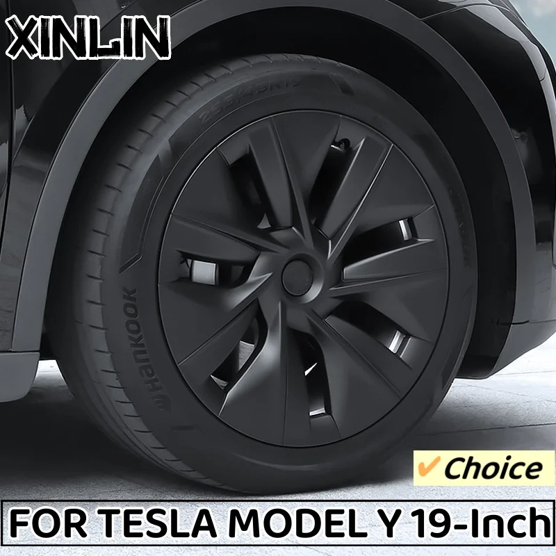 4 Uds. Tapas de cubo de rueda de 19 pulgadas para Tesla Model Y 2023 cubierta de rueda completa reemplazo de rendimiento accesorios originales de tapacubos de rueda de coche