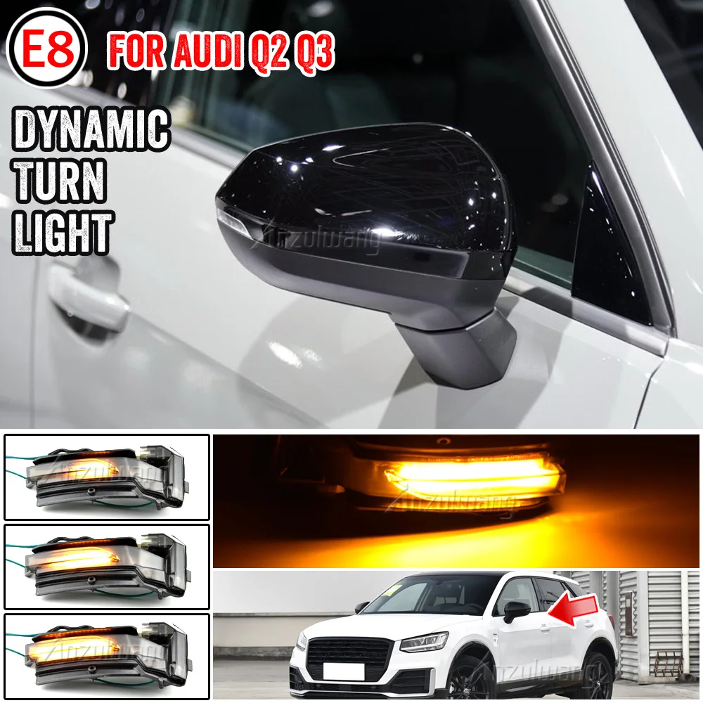 Luz de giro LED dinamica secuencial para espejo Audi Q2 2016-2022