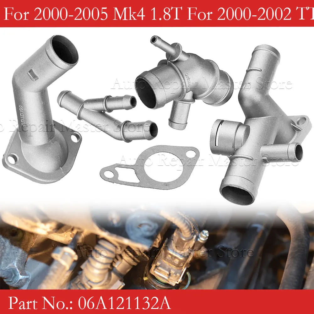 06A 121132 Un repuesto para MK4 1.8T TT Kit de actualización de brida de refrigerante de aluminio refrigerante de refrigeración del motor - imagen 2