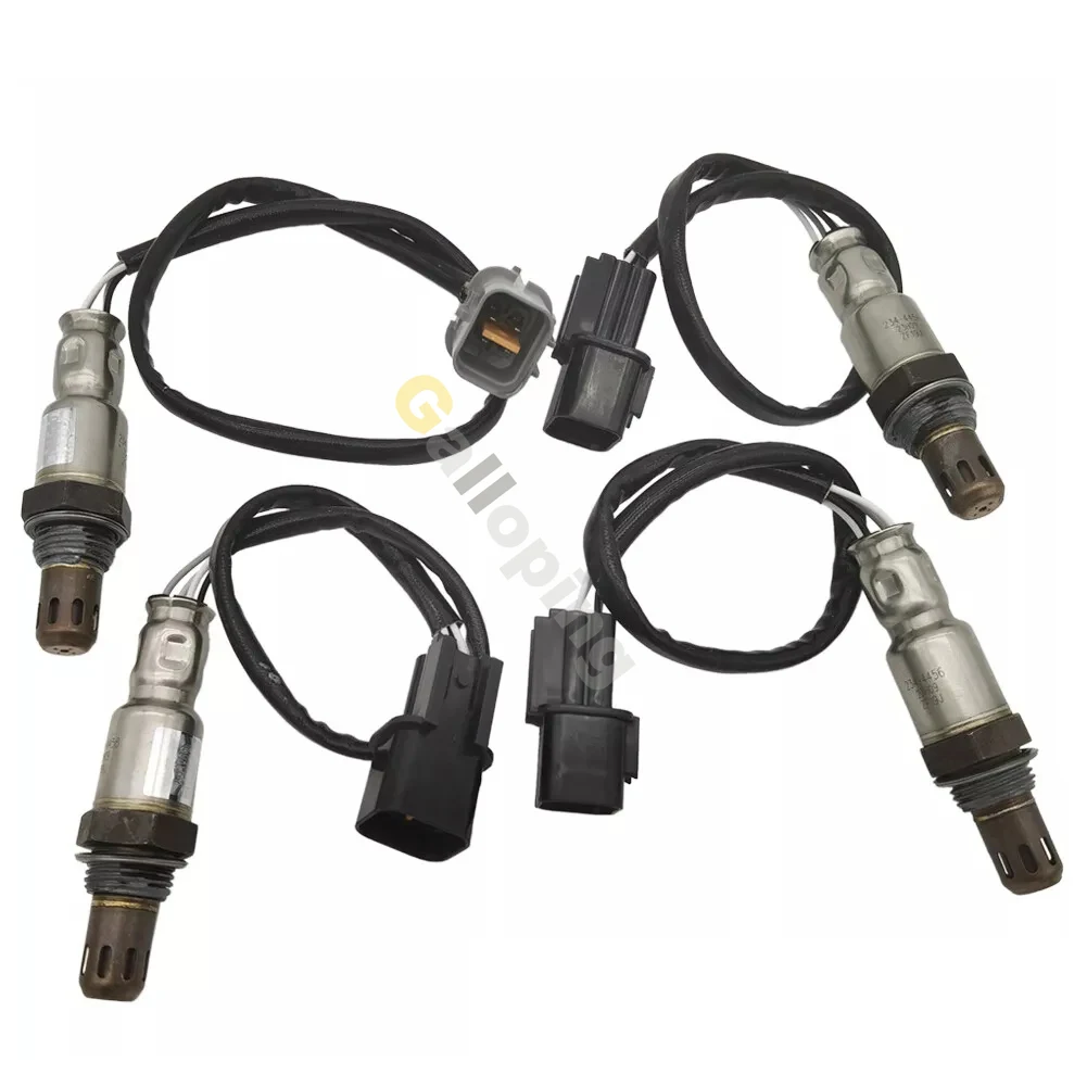 4x Sensor de oxígeno O2 1 2 Banco 1 2 para 2012 2013 2014 2015 2016 Hyundai Genesis Coupe 3.8L aguas arriba abajo delantero trasero 4 cables - imagen 2