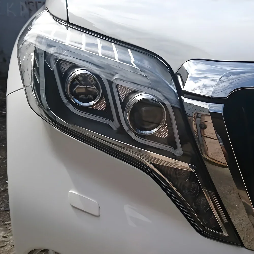 Faros LED delanteros con Angel Eyes y proyector para Toyota Prado 2014-2017