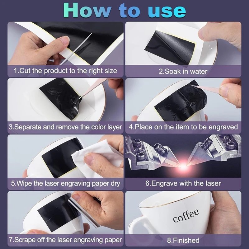 Papel de marcado transparente para grabado láser CO2 en vidrio y cerámica - imagen 3