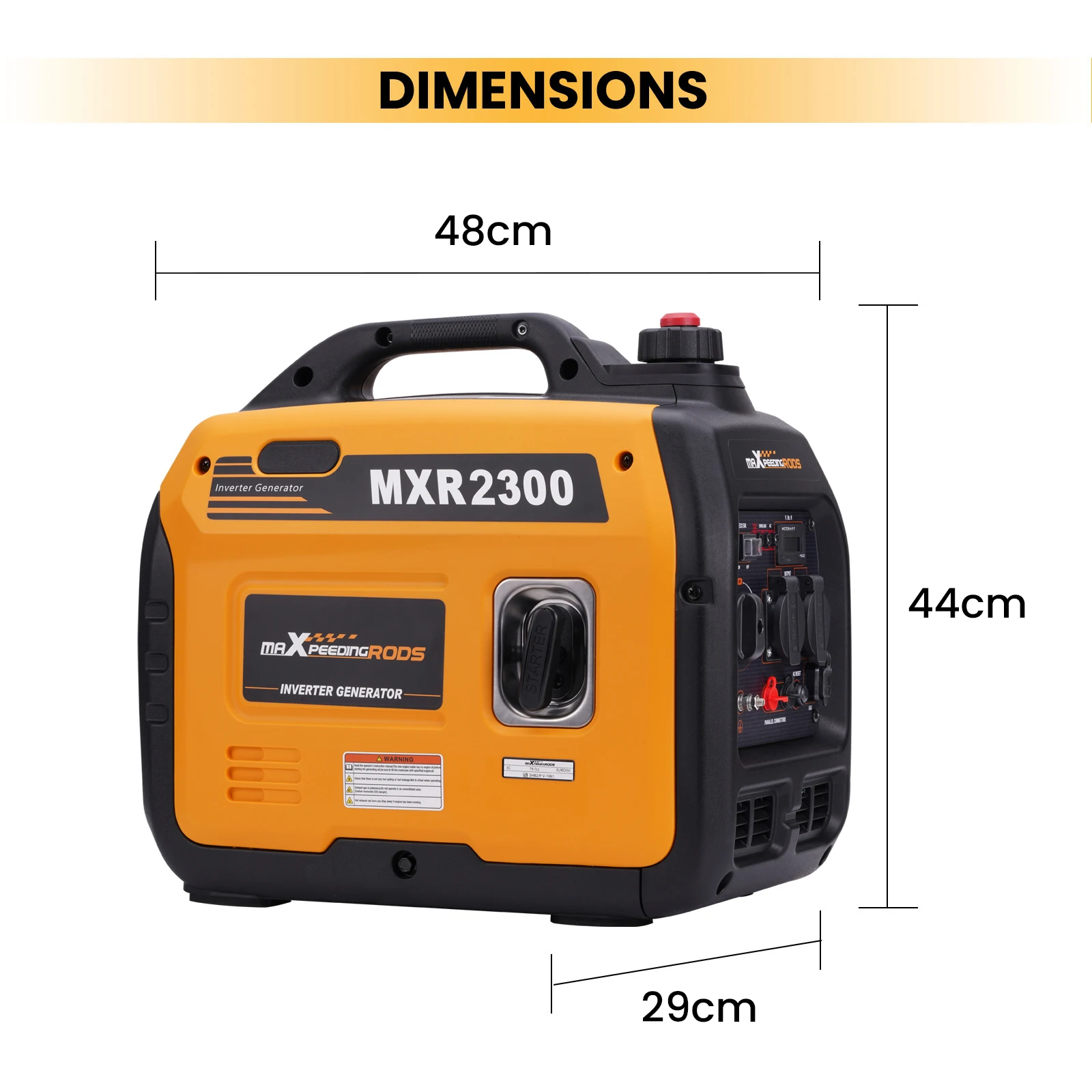 Generador portátil 2300W MAXPEEDINGRODS con medidor digital - imagen 2