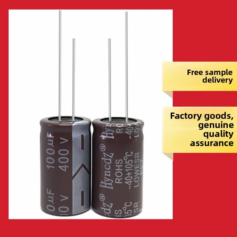Condensador electrolítico alta ESR 400V 100μF – aluminio baja resistencia - imagen 3
