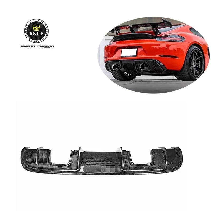 Alerón trasero fibra carbono Porsche Cayman Boxster 718 GT4 2016-2019