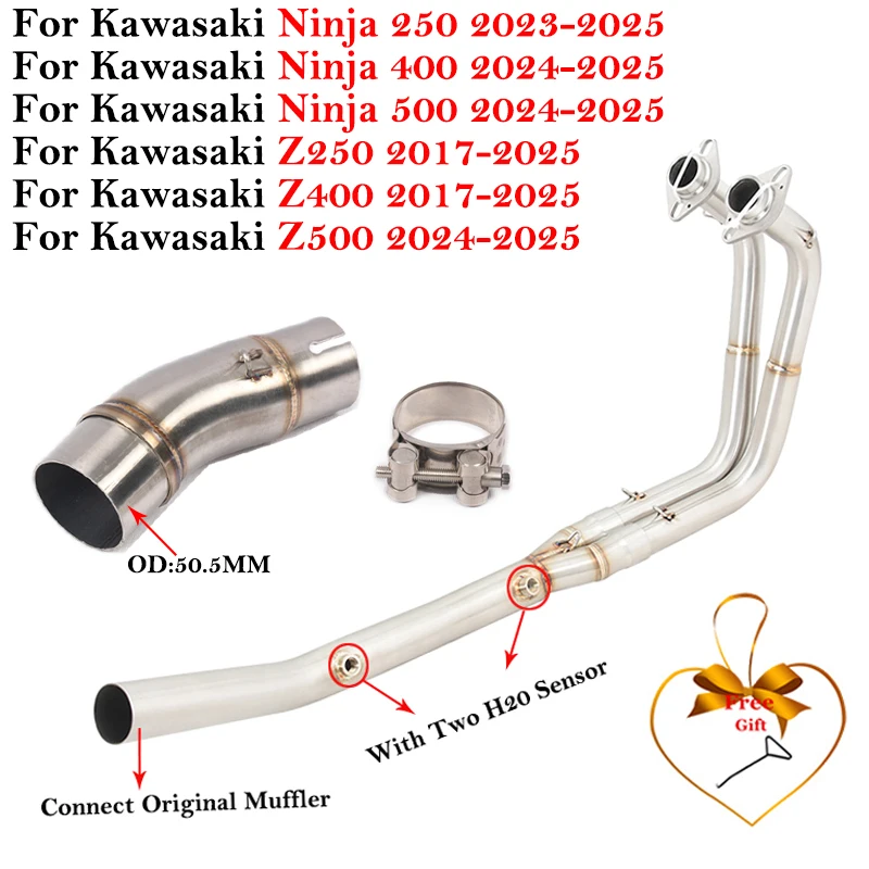 Escape Slip-On 51 mm con enlace para Kawasaki Ninja y Z 2017-2025