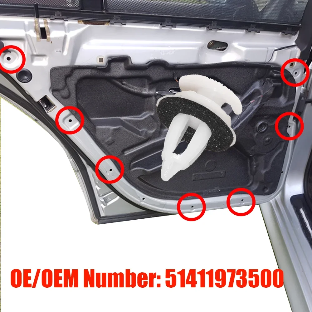 BMW 51411973500 Abrazadera de revestimiento de panel de puerta X5 E53 - imagen 4