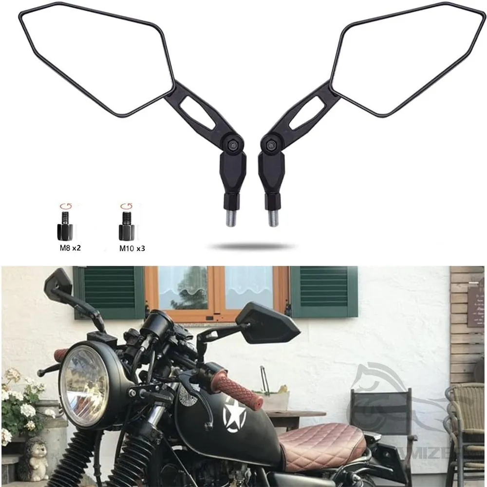 Espejo retrovisor moto rosca M10 para Honda, Yamaha y Kawasaki