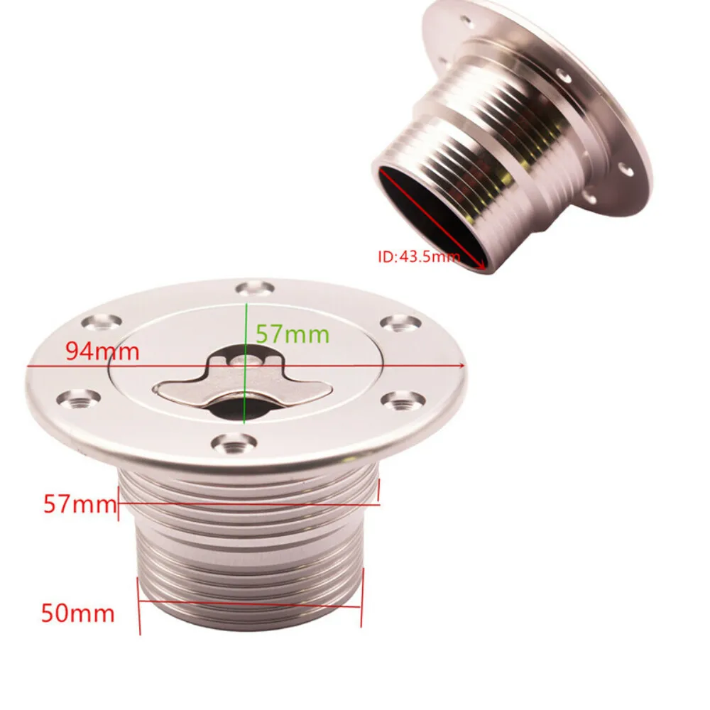Tapa de tanque contra sobretensiones de pila de combustible Universal plateada montaje empotrado 6 pernos ID de apertura 43,5mm accesorios de coche - imagen 3
