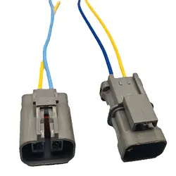 Conector eléctrico 2 pines 6,3mm macho hembra para coche