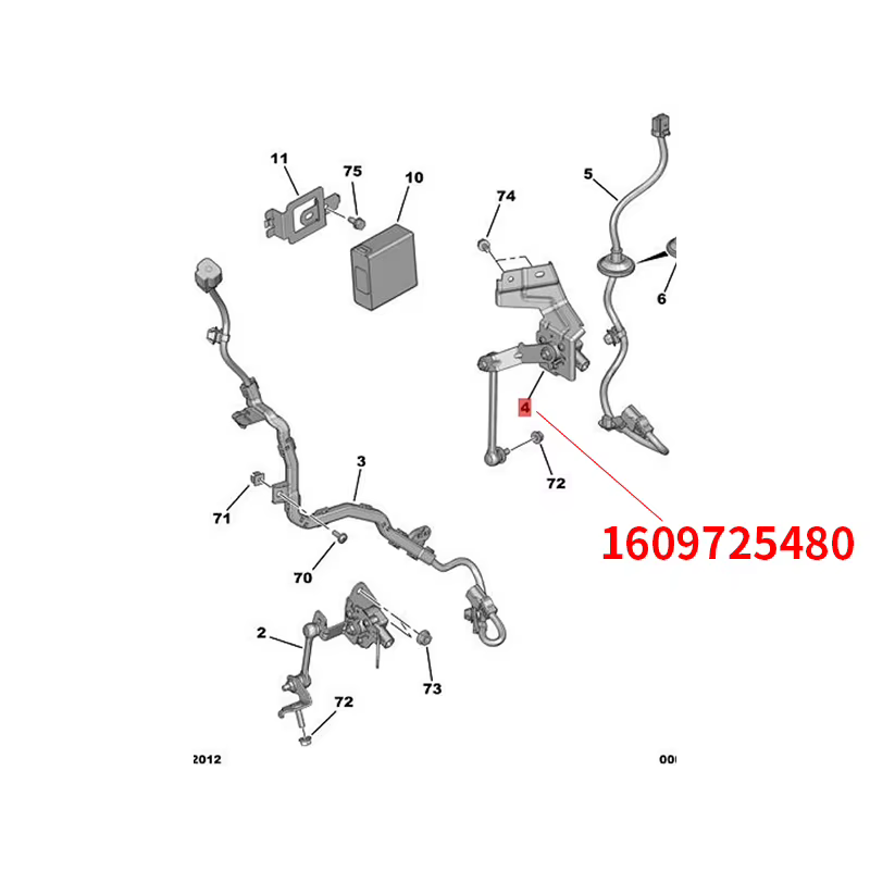 Sensor de altura carrocería 1609725480 – Peugeot 4008/Citroën C4 Aircross - imagen 2