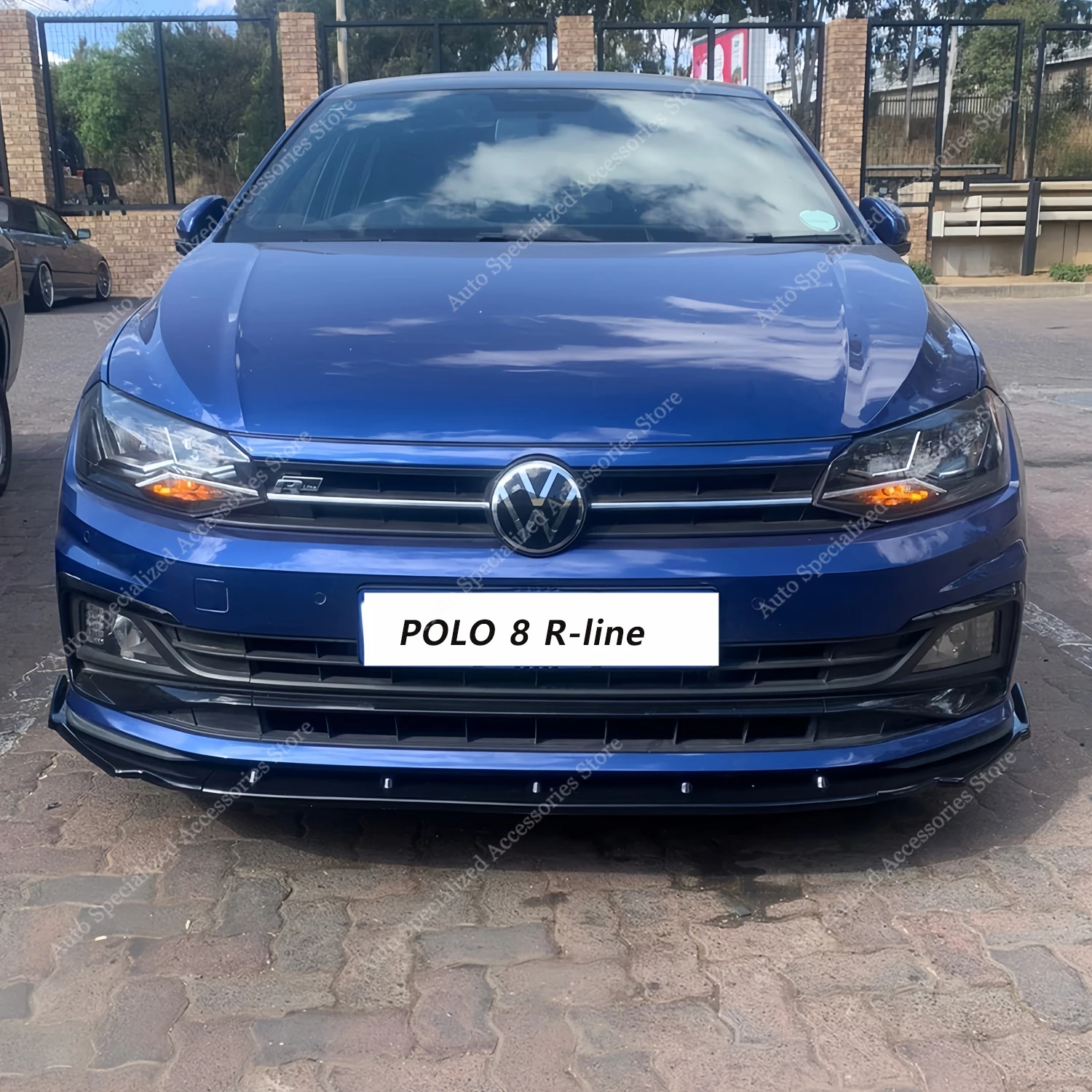 Para VW Polo 8 AW GTI r-line 2017-2021 Pre-Facelift 3 uds brillo parachoques delantero labio alerón divisor difusor Retroft Bodykits Tuning