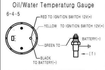 Medidor digital de temperatura de agua para coche de 52 mm