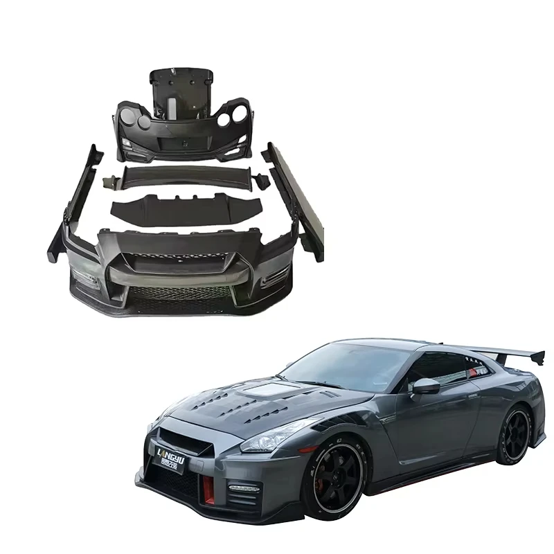 Faldones laterales de fibra de carbono para Nissan GT-R R35