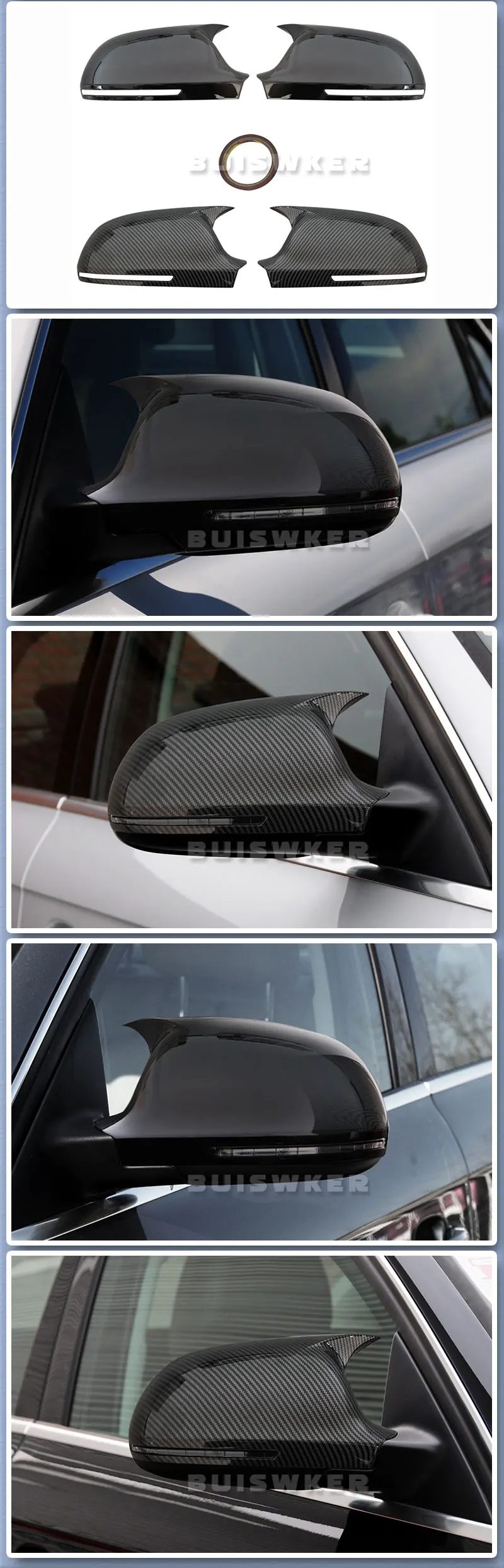 Vista del accesorio de bocina negra para modelos Audi compatibles